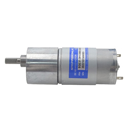 ブラシ付き 12V DC ギアモーター 50Kg.cm/4.2RPM 540:1 平ギアボックス
