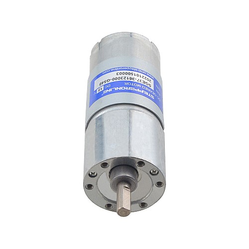 ブラシ付き 12V DC ギアモーター 50Kg.cm/4.2RPM 540:1 平ギアボックス