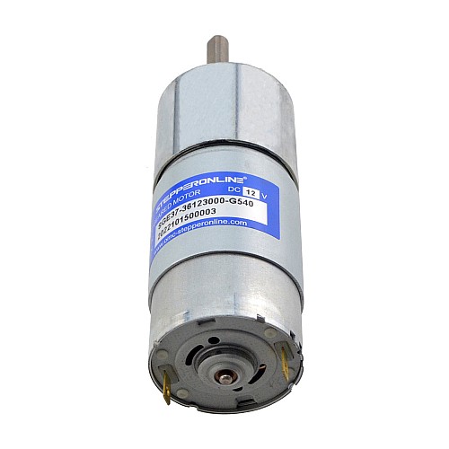 ブラシ付き 12V DC ギアモーター 50Kg.cm/4.2RPM 540:1 平ギアボックス