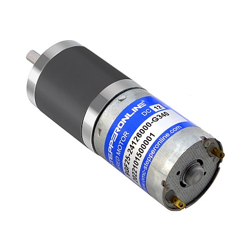 ブラシ付き 12V DC ギアモーター 5Kg.cm/14RPM 340:1 平ギアボックス