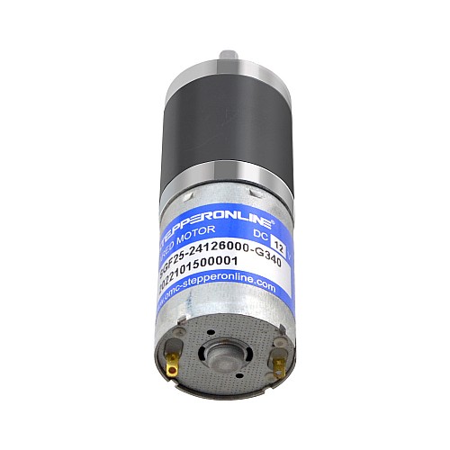 ブラシ付き 12V DC ギアモーター 5Kg.cm/14RPM 340:1 平ギアボックス