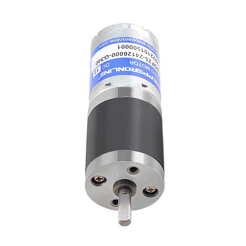 ブラシ付き 12V DC ギアモーター 5Kg.cm/14RPM 340:1 平ギアボックス