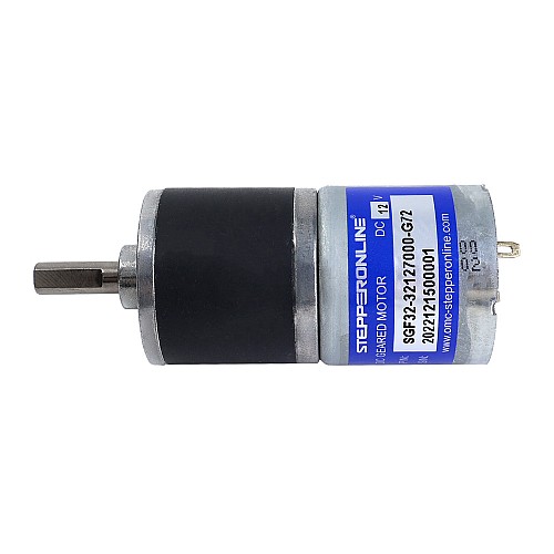 ブラシ付き 12V DC ギアモーター 3.5Kg.cm/80RPM 72:1 平ギアボックス