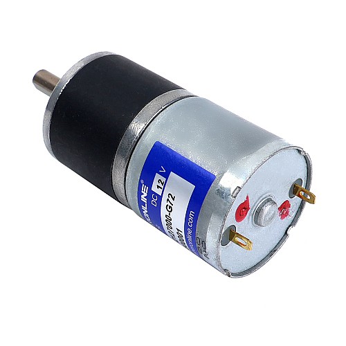 ブラシ付き 12V DC ギアモーター 3.5Kg.cm/80RPM 72:1 平ギアボックス