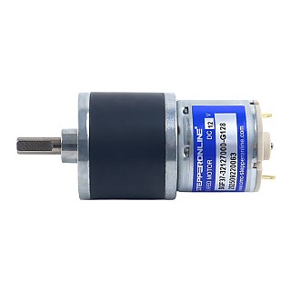 ブラシ付き 12V DC ギアモーター 6Kg.cm/40RPM 128:1 スパーギア