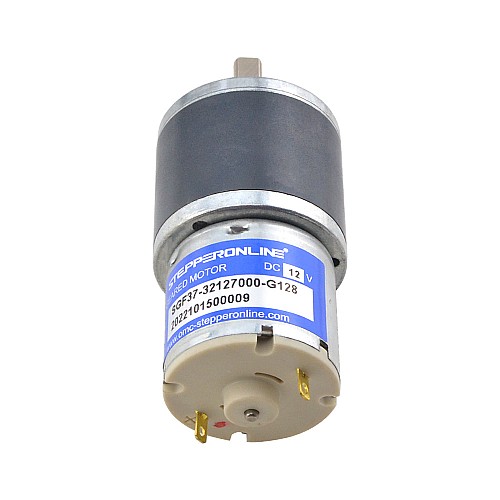 ブラシ付き 12V DC ギアモーター 6Kg.cm/40RPM 128:1 スパーギアボックス