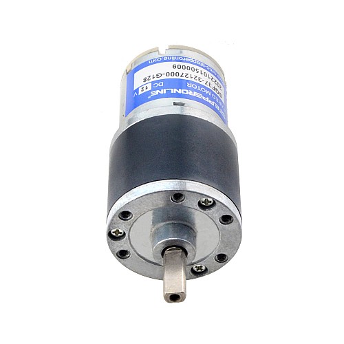 ブラシ付き 12V DC ギアモーター 6Kg.cm/40RPM 128:1 スパーギアボックス
