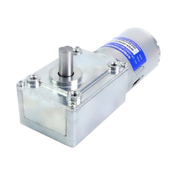 ブラシ付き 24V DC ギアモーター30Kg.cm/12RPM w/ 422:1 スパーギアボックス