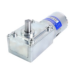 ブラシ付き 24V DC ギアモーター30Kg.cm/12RPM w/ 422:1 スパーギアボックス