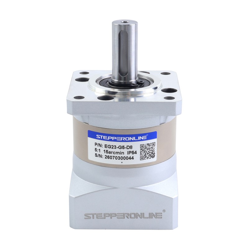 EG シリーズ遊星ギアボックス ギア比 5:1 バックラッシュ 15 分角 8mm シャフト用 Nema 23 ステッピング モーター