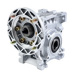 MRVR040 ウォームドライブギアボックス 50:1 比 Φ14mm 入力シャフト 71B14 モーター入力フランジ付き
