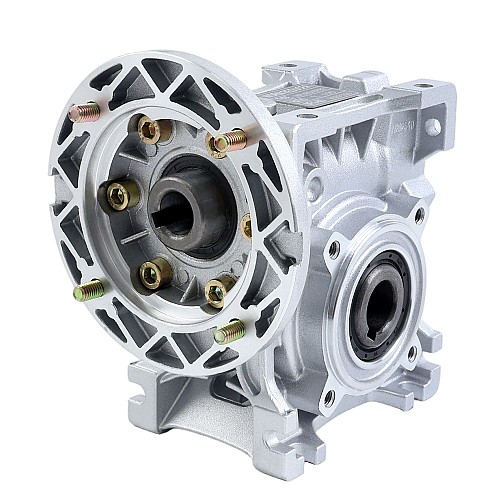 MRVR040 ウォームドライブギアボックス 30:1 比 φ14mm 入力シャフト 71B14 モーター入力フランジ付き