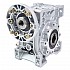 MRVR063 ウォームドライブギアボックス 20:1 比 Φ14mm 入力シャフト 71B14 モーター入力フランジ付き