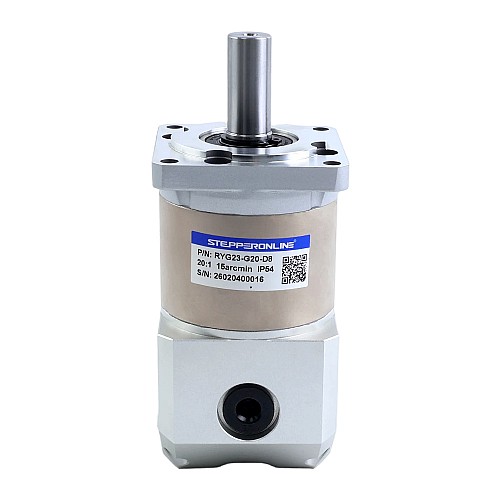 RYGシリーズの右角度減速機、ギア比 20:1 スピール 15arc-min Nema 23ステッパーモーター用