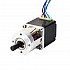 Nema 11 ステッパー L=31mm、リアシャフト & ギア比 5:1 遊星ギアボックス付き