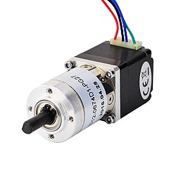 Nema 11 ステッパー L=31mm、リアシャフト、ネジ穴、ギア比 27:1 ギアボックス付き