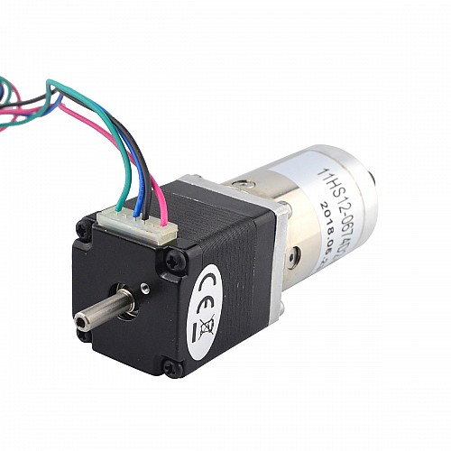 Nema11ステッパーL=31mm、リアシャフトとネジ穴のギア比100:1ギアボックス付き Nema11ステッパーL=31mm、リアシャフトとネジ穴のギア比100:1ギアボックス付き