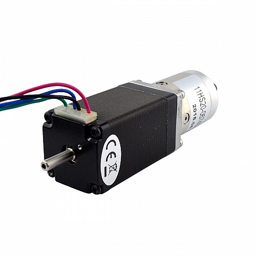 Nema11ステッパーL=51mm、リアシャフトとネジ穴とギア比14:1ギアボックス付き Nema11ステッパーL=51mm、リアシャフトとネジ穴とギア比14:1ギアボックス付き