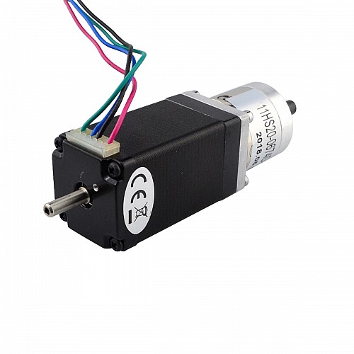 Nema11ステッパーL=51mm、リアシャフトとネジ穴とギア比5:1ギアボックス付き