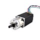 Nema11ステッパーL=51mm、リアシャフトとネジ穴とギア比5:1ギアボックス付き