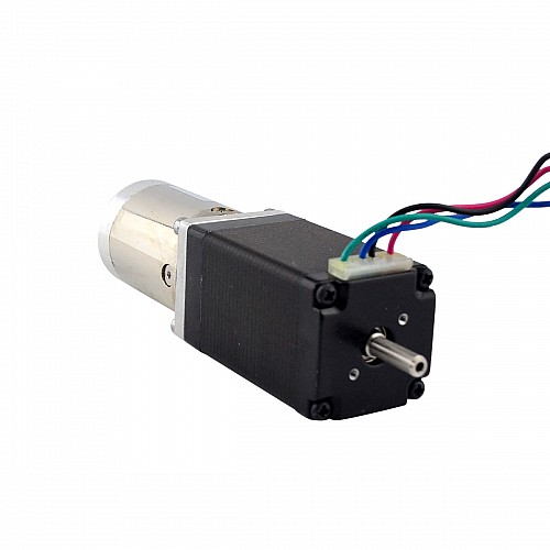 Nema11ステッパーL=51mm、リアシャフトとネジ穴とギア比51:1ギアボックス付き