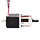 Nema 11 ステッパー L=31mm、リアシャフト、ネジ穴、ギア比 5:1 ギアボックス付き