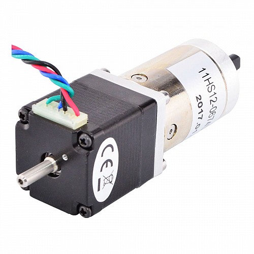 Nema 11 ステッパー L=31mm、リアシャフトとネジ穴付き ギア比 100:1 ギアボックス Nema 11 ステッパー L=31mm、リアシャフトとネジ穴付き ギア比 100:1 ギアボックス