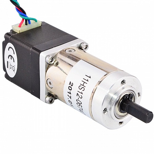 Nema 11 ステッパー L=31mm、リアシャフトとネジ穴付き ギア比 100:1 ギアボックス Nema 11 ステッパー L=31mm、リアシャフトとネジ穴付き ギア比 100:1 ギアボックス
