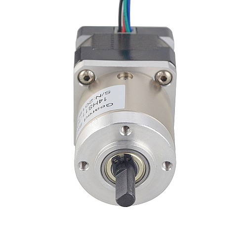 Nema14ステッピングモーターバイポーラL=28mm、ギア比19：1遊星ギアボックス付き