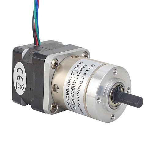 Nema14ステッピングモーターバイポーラL=28mm、ギア比19：1遊星ギアボックス付き