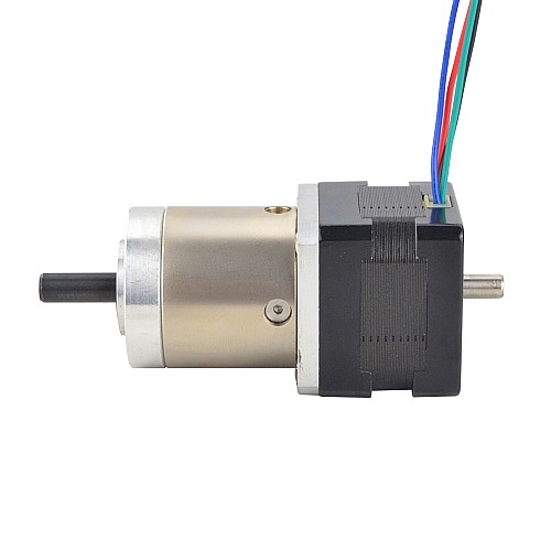 Nema 14 デュアル シャフト ステッピング モーター バイポーラ L=28mm、ギア比 19:1 遊星ギアボックス 9.5mm リア シャフト長 Nema 14 デュアル シャフト ステッピング モーター バイポーラ L=28mm、ギア比 19:1 遊星ギアボックス 9.5mm リア シャフト長