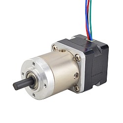 Nema 14 デュアル シャフト ステッピング モーター バイポーラ L=28mm、ギア比 19:1 遊星ギアボックス 9.5mm リア シャフト長