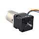 Nema14ステッパーL=34mm、リアシャフトとネジ穴とギア比51:1ギアボックス付き
