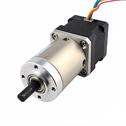 Nema14ステッパーL=34mm、リアシャフトとネジ穴とギア比51:1ギアボックス付き
