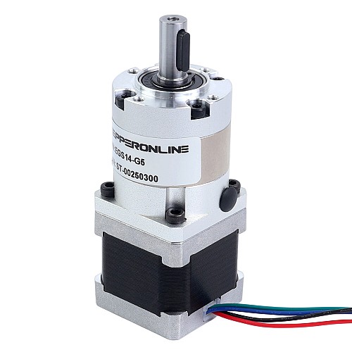 Nema 14 ステッピングモーター バイポーラ L=34mm 減速比5:1 EGシリーズプラネタリーギアボックス - 14HS13-1004S-EGS5 | StepperOnline