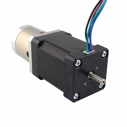 Nema14ステッパーL=52mm、リアシャフトとネジ穴とギア比14:1ギアボックス付き