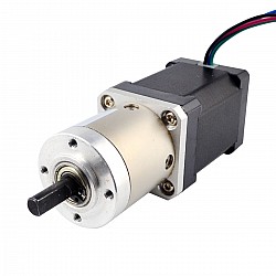 Nema14ステッパーL=52mm、リアシャフトとネジ穴とギア比14:1ギアボックス付き