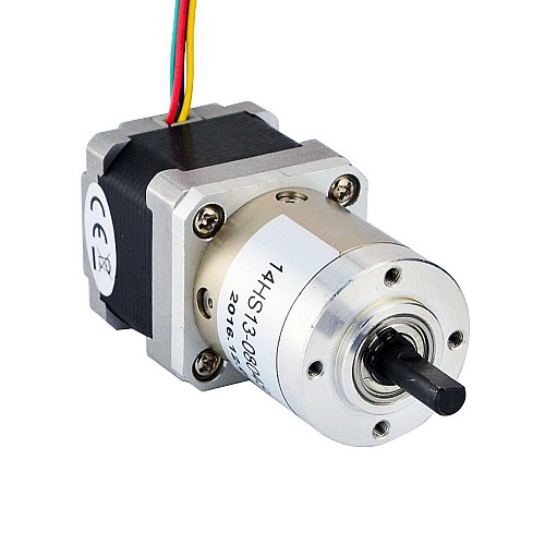 Nema 14 ステッピング モーター バイポーラ L=33mm、ギア比 27:1 遊星ギアボックス