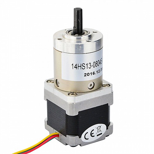 Nema 14 ステッピング モーター バイポーラ L=33mm、ギア比 27:1 遊星ギアボックス