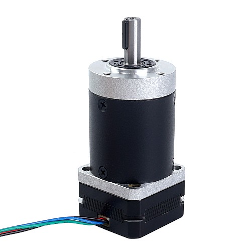 Nema 17 ステッピング モーター バイポーラ L=20.5mm、ギア比 100:1 遊星ギアボックス付き - 17HS08-1004S-HG100 | StepperOnline