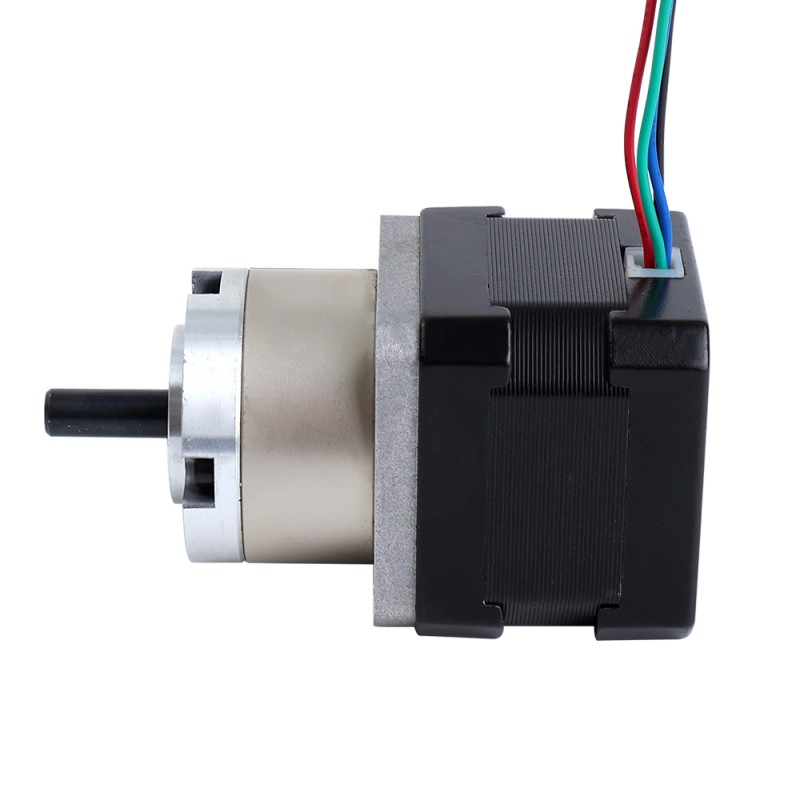 Nema 17 ステッピング モーター バイポーラ L=34mm ギア比 5:1 遊星ギアボックス 300mm ケーブル & コネクタ付き