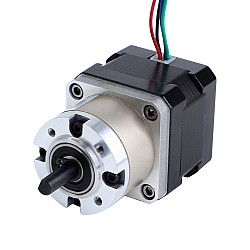 Nema 17 ステッピング モーター バイポーラ L=34mm ギア比 5:1 遊星ギアボックス 300mm ケーブル & コネクタ付き