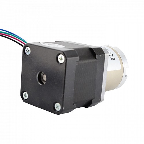 Nema17ステッピングモーターバイポーラL=39mm、ギア比19:1遊星ギアボックス付き