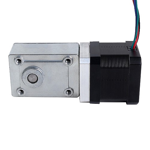 Nema 17 ステッピング モーター L=39mm 1.68A ギア比 40:1 スクエア ウォーム ギアボックス - 17HS15-1684S-WG40 | StepperOnline