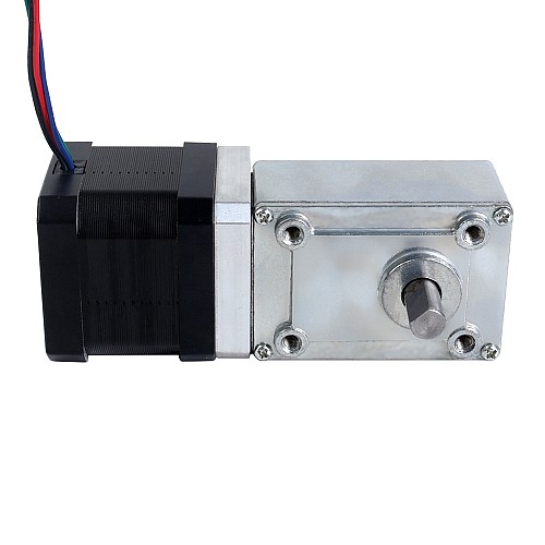 Nema 17 ステッピング モーター L=39mm 1.68A ギア比 40:1 スクエア ウォーム ギアボックス - 17HS15-1684S-WG40 | StepperOnline