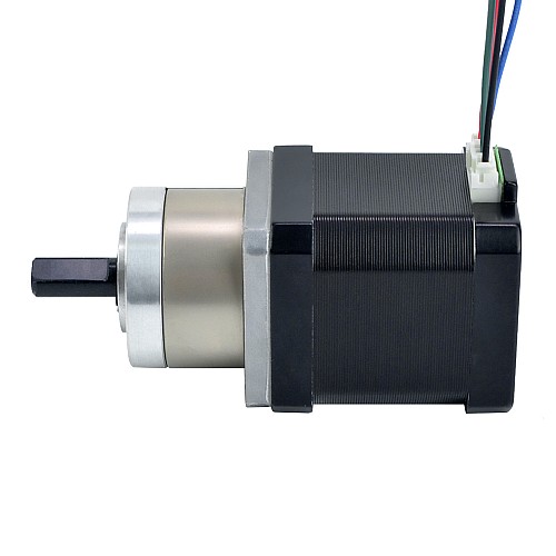 Nema 17 ステッピング モーター バイポーラ L=48mm、ギア比 5:1 遊星ギアボックス付き 1850mm ケーブル長