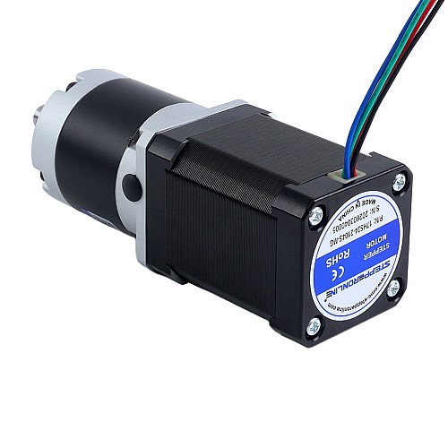 Nema 17 ステッピングモーター バイポーラ L=60mm w/ 減速比 100:1 MG シリーズプラネタリーギアボックス - 17HS24-2104S-MG100 | StepperOnline