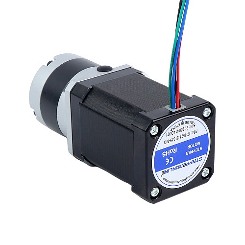 Nema 17 ステッピングモーター バイポーラ L=60mm w/ 減速比 5:1 MG シリーズプラネタリーギアボックス - 17HS24-2104S-MG5 | StepperOnline