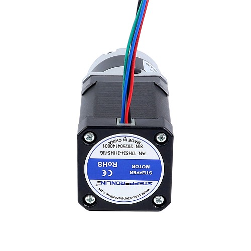 Nema 17 ステッピングモーター バイポーラ L=60mm w/ 減速比 5:1 MG シリーズプラネタリーギアボックス - 17HS24-2104S-MG5 | StepperOnline