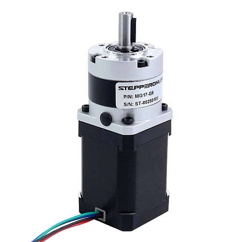 Nema 17 ステッピングモーター バイポーラ L=60mm w/ 減速比 5:1 MG シリーズプラネタリーギアボックス - 17HS24-2104S-MG5 | StepperOnline